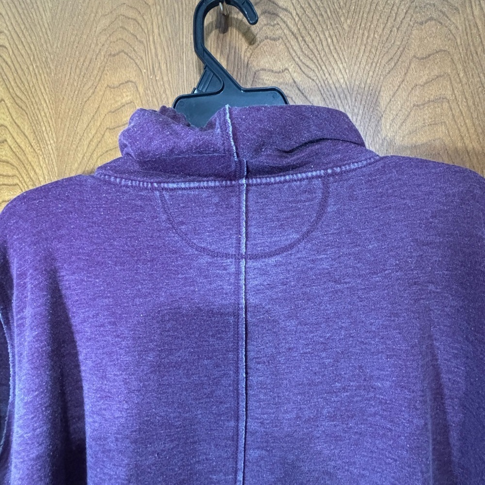 Cozy Purple Pullover Sweatshirt with Funnel Neck - Picture 3 of 7